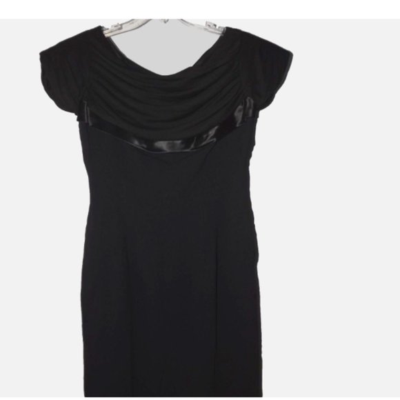 Vintage 1950s Dress Wiggle Pencil Shelf Bust Cocktail Party 50s L - Picture 6 of 11